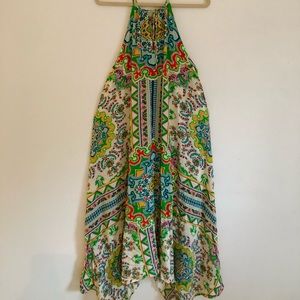 Anthropologie multicolored halter top dress